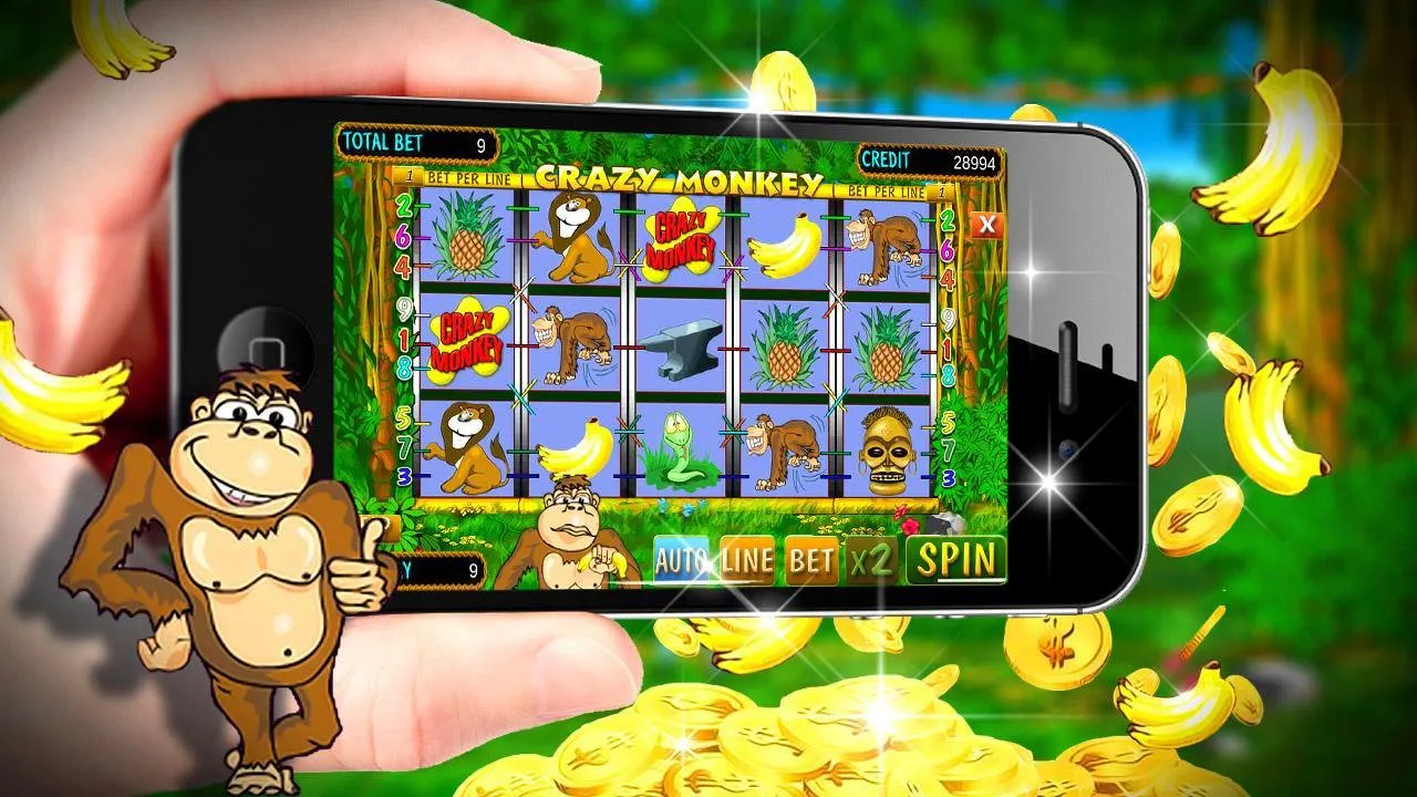 Крейзи Манки играть в игровой автомат Crazy Monkey.