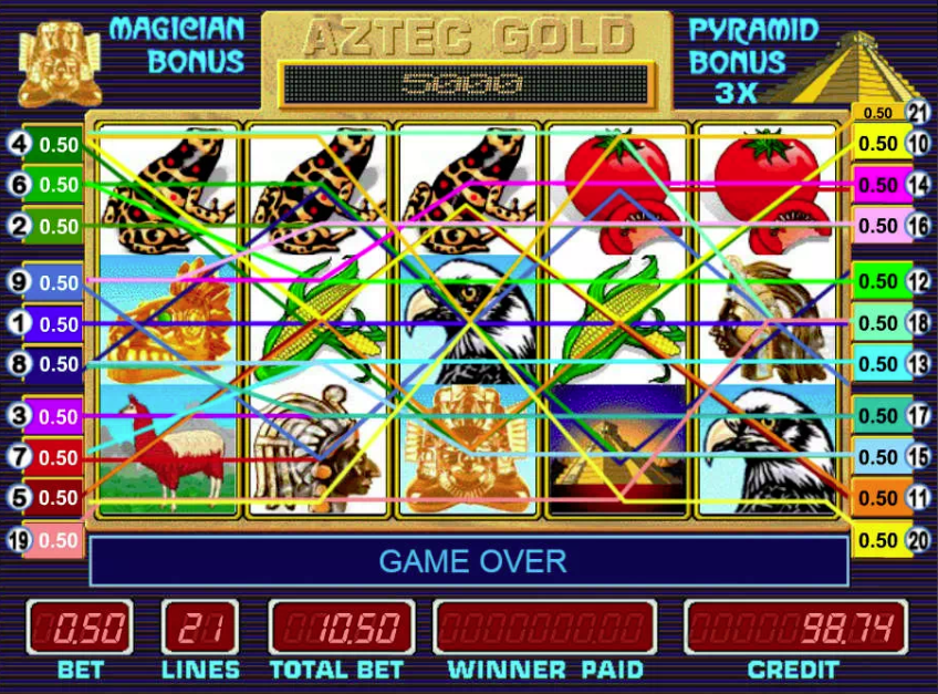 Игровой автомат Aztec Gold Золото Ацтеков.
