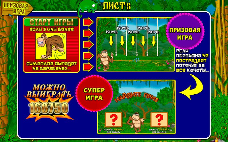Эмулятор игрового автомата Crazy Monkey — играть бесплатно