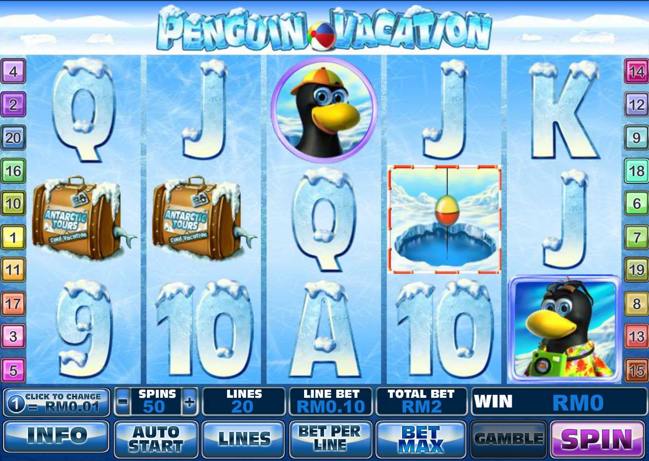 Penguin Vacation Пингвиний отпуск — игровой автомат, играть в слот.